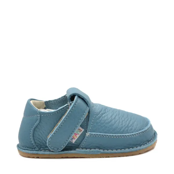 Pantofi barefoot, primii pasi, piele naturala, talpa flexibila, albastru, Artur_Ari-020-3-16_Pebebe