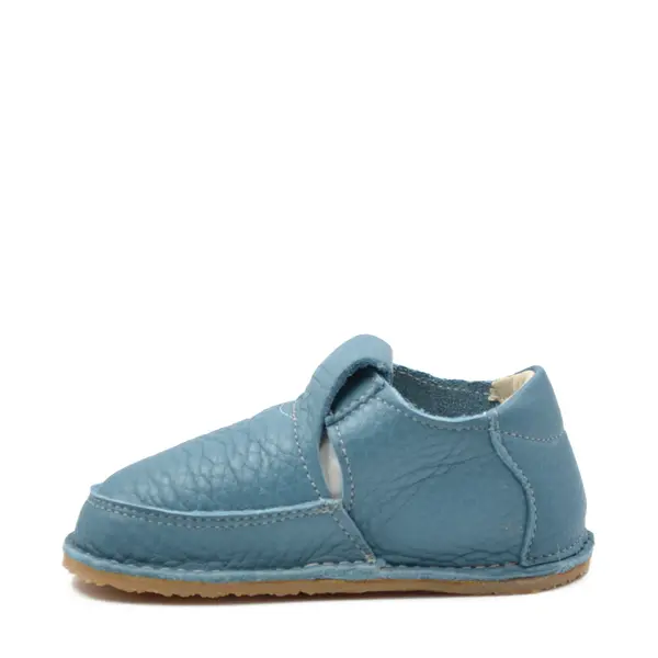 Pantofi barefoot, primii pasi, piele naturala, talpa flexibila, albastru, Artur_Ari-020-3-16_Pebebe