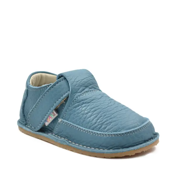 Pantofi barefoot, primii pasi, piele naturala, talpa flexibila, albastru, Artur_Ari-020-3-16_Pebebe