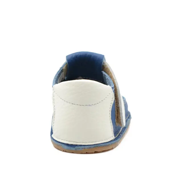 Pantofi barefoot, primii pasi, piele naturala, talpa flexibila, albastru maya, Ecuador_Ari-020-4-16_Pebebe