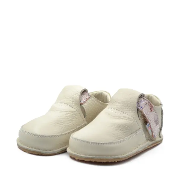 Pantofi barefoot, primii pasi, piele naturala, talpa flexibila, crem, Stela_Ari-020-2-23_Pebebe