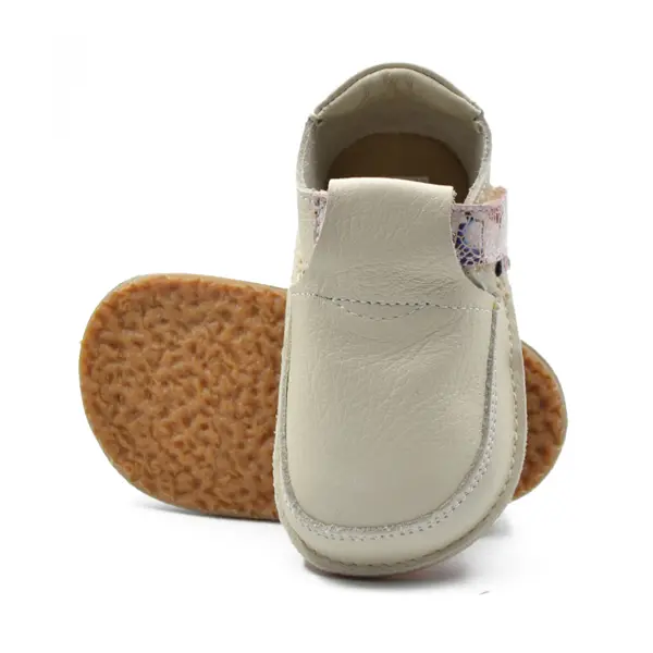 Pantofi barefoot, primii pasi, piele naturala, talpa flexibila, crem, Stela_Ari-020-2-23_Pebebe