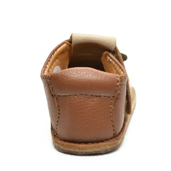 Pantofi primii pasi, barefoot, piele naturala, talpa flexibila, bej, ursulet_RO-16-13-18_Pebebe