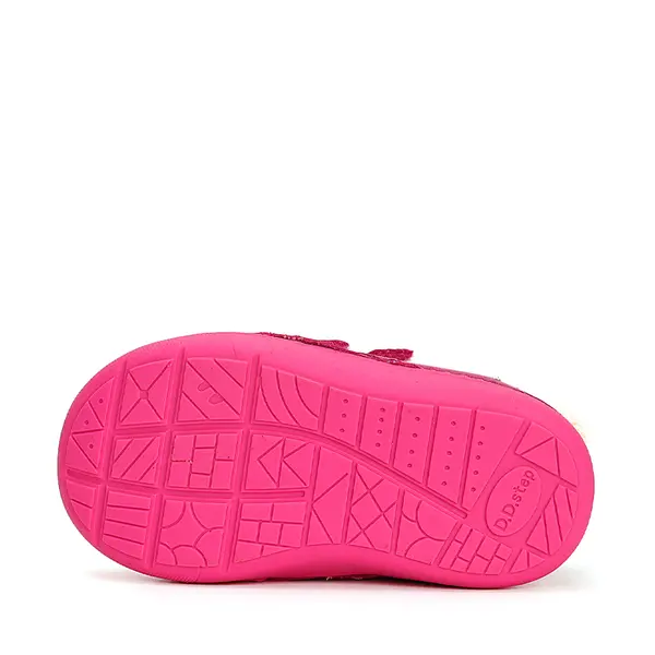 Pantofi din piele naturala, barefoot, roz, pudel, D.D.Step_S066-41382A-24_Pebebe