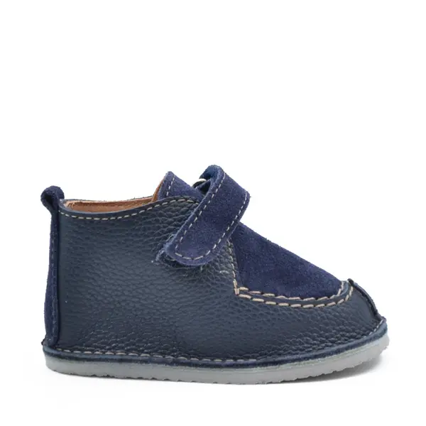 Pantofi din piele naturala pentru copii, talpa cauciuc, scai, Bubu, bleumarin_RO-110-5-17_Pebebe