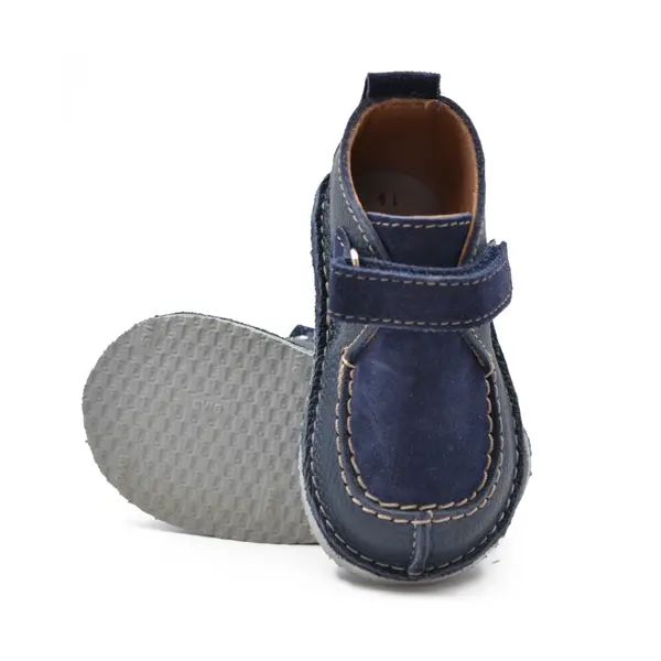 Pantofi din piele naturala pentru copii, talpa cauciuc, scai, Bubu, bleumarin_RO-110-5-17_Pebebe