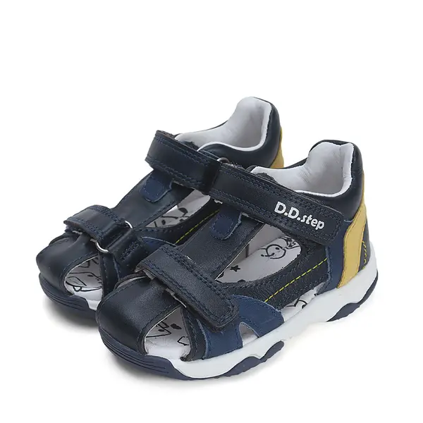 Sandale baieti, piele naturala, bleumarin, D.D.Step_G064-41451-20_Pebebe