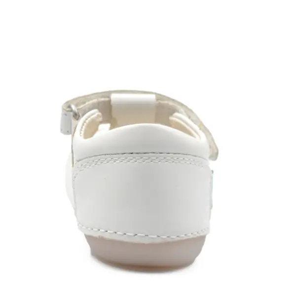 Sandale Sushy, piele naturala, talpa flexibila, alb, Kickers_611084-10-3-18_Pebebe