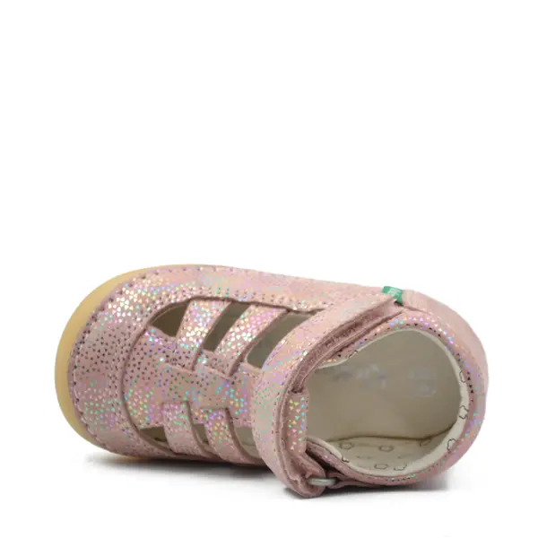 Sandale Sushy, piele naturala, talpa flexibila, roz, Kickers_927897-10-133-19_Pebebe