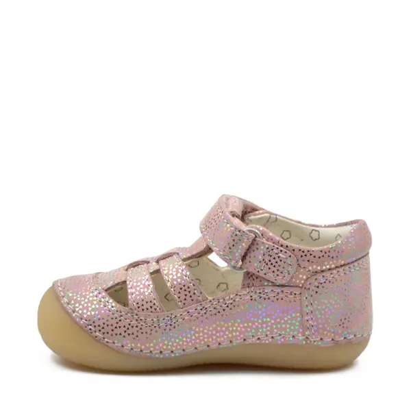 Sandale Sushy, piele naturala, talpa flexibila, roz, Kickers_927897-10-133-20_Pebebe
