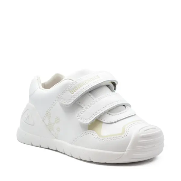 Pantofi copii, piele naturala, Biogateo Sport, alb, Biomecanics_241001-C050-19_Pebebe