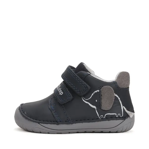 Pantofi copii, piele naturala, barefoot, bleumarin, elefant, D.D.Step_S070-42919A-20_Pebebe