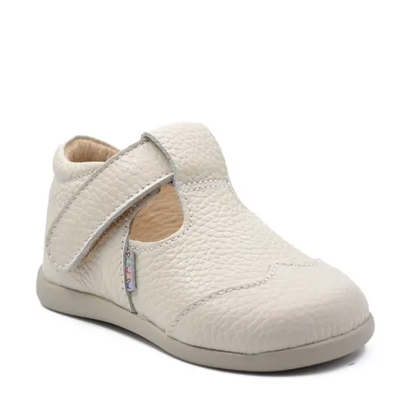 Pantofi din piele naturala, decupati, primii pași, crem, Clarice_ARI-30-3-24_Pebebe