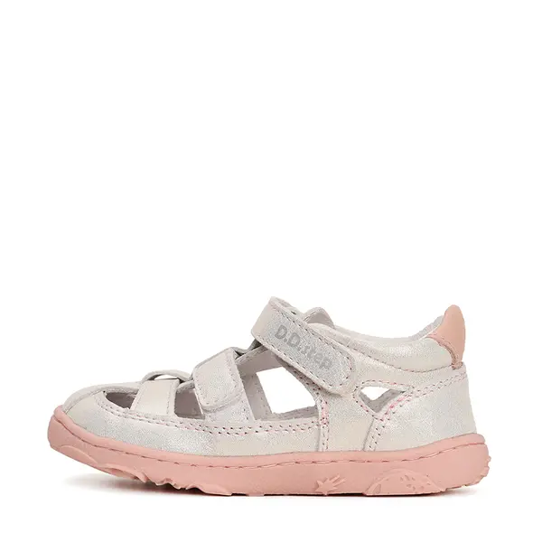 Sandale Copii, barefoot, piele naturala, argintiu, D.D.Step_G077-41565C-25_Pebebe