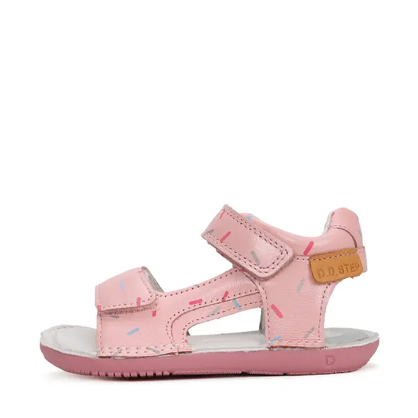 Sandale barefoot copii, piele naturala, roz, D.D.Step_G080-41185CM-29_Pebebe