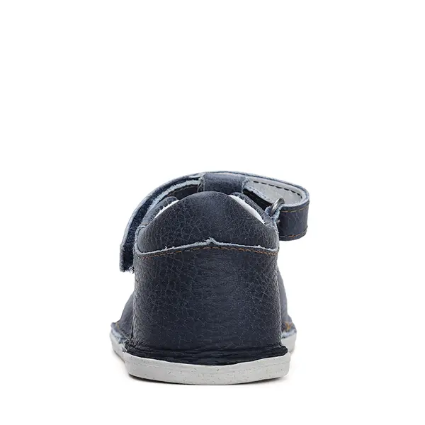 Pantofi barefoot copii, piele naturala, talpa din cauciuc, bleumarin, D.D.Step_H085-41850A-21_Pebebe