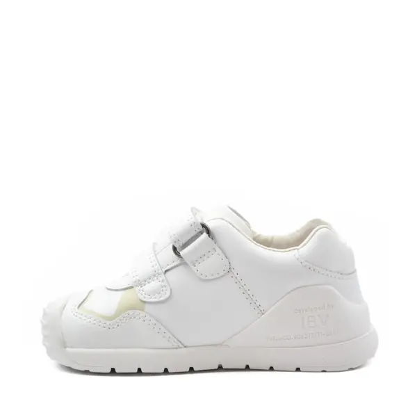 Pantofi copii, piele naturala, Biogateo Sport, alb, Biomecanics_241001-C050-19_Pebebe