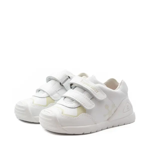 Pantofi copii, piele naturala, Biogateo Sport, alb, Biomecanics_241001-C050-19_Pebebe