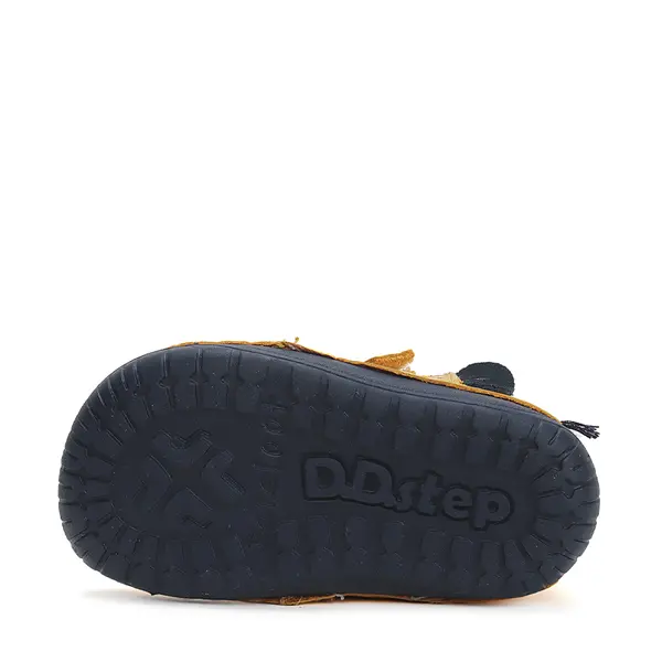 Pantofi copii, piele naturala, barefoot, galben, elefant, D.D.Step_S070-42919-20_Pebebe