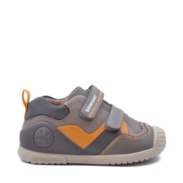 Pantofi copii, piele naturala, Biogateo Urban Casual, gri, Biomecanics_241122-B213-18_Pebebe