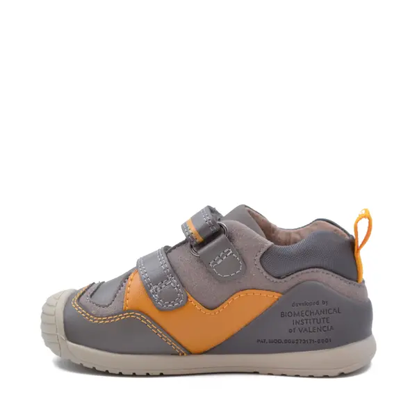 Pantofi copii, piele naturala, Biogateo Urban Casual, gri, Biomecanics_241122-B213-18_Pebebe