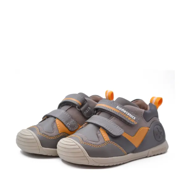 Pantofi copii, piele naturala, Biogateo Urban Casual, gri, Biomecanics_241122-B213-18_Pebebe