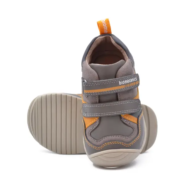 Pantofi copii, piele naturala, Biogateo Urban Casual, gri, Biomecanics_241122-B213-18_Pebebe
