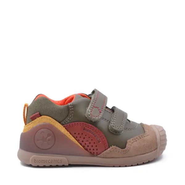 Pantofi copii, piele naturala, Biogateo Urban Casual, verde uscat, Biomecanics_241120-B788-18_Pebebe