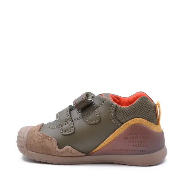 Pantofi copii, piele naturala, Biogateo Urban Casual, verde uscat, Biomecanics_241120-B788-18_Pebebe
