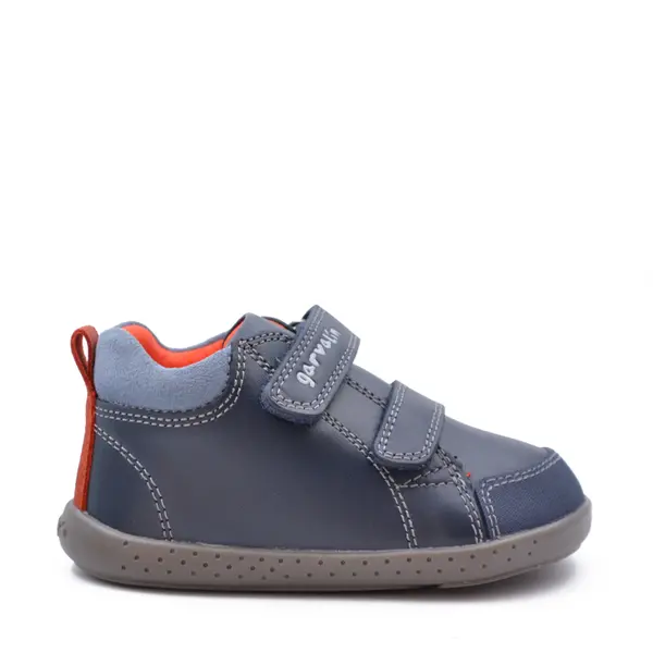 Pantofi copii, piele naturala, Soft & Fun, albastru, Garvalin_241301-A183-20_Pebebe