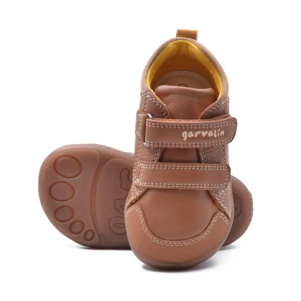 Pantofi copii, piele naturala, Soft & Fun, maro, Garvalin_241301-B087-21_Pebebe