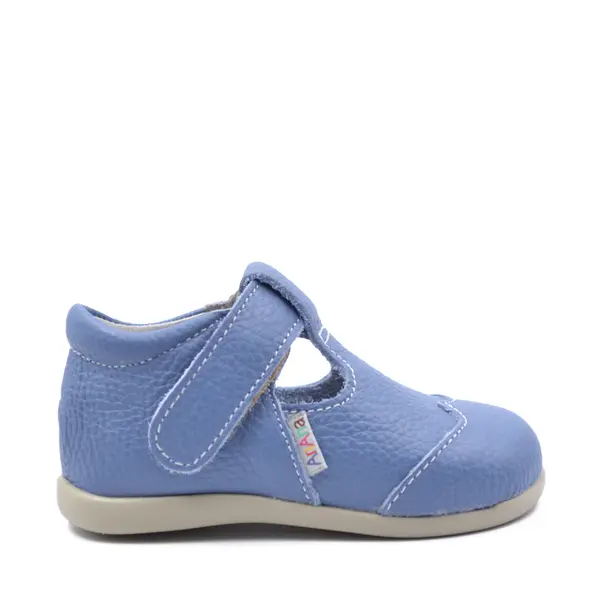 Pantofi din piele naturala, decupati, primii pași, Albastru, Bluey_ARI-30-2-25_Pebebe