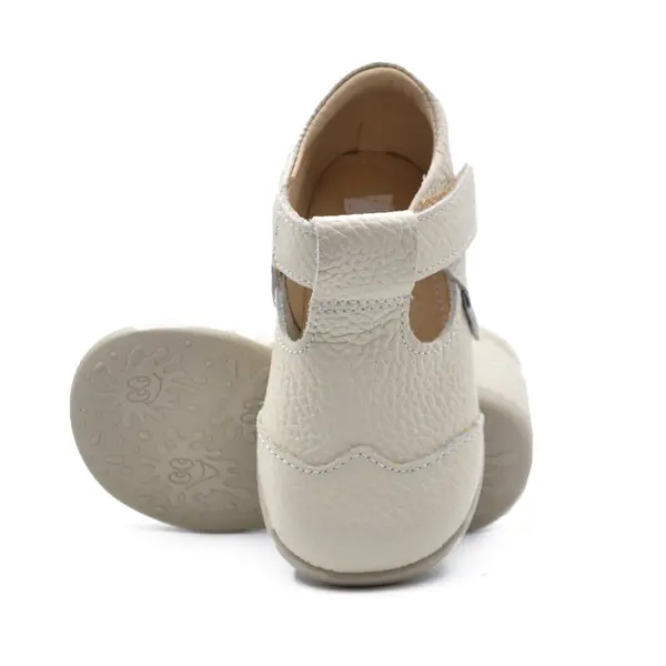 Pantofi din piele naturala, decupati, primii pași, crem, Clarice_ARI-30-3-24_Pebebe