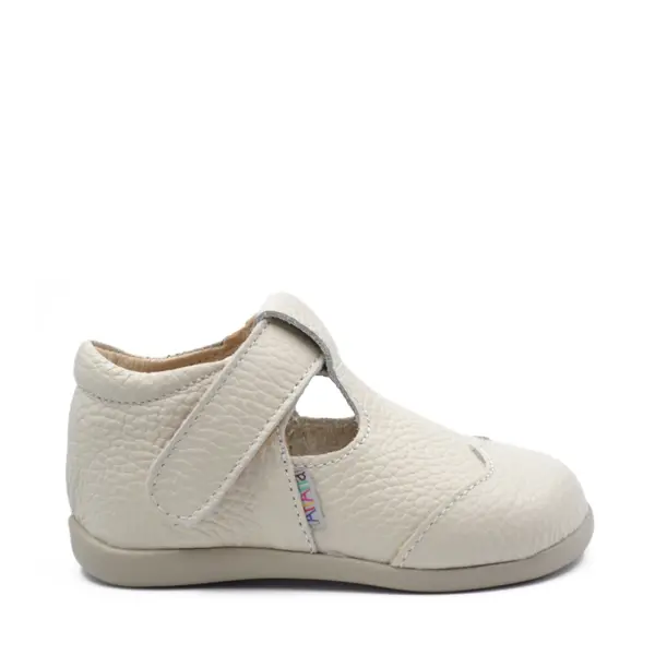Pantofi din piele naturala, decupati, primii pași, crem, Clarice_ARI-30-3-24_Pebebe