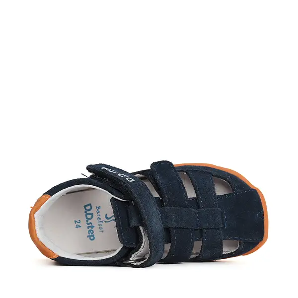Sandale Copii, barefoot, piele naturala, bleumarin, D.D.Step_G077-41565-21_Pebebe