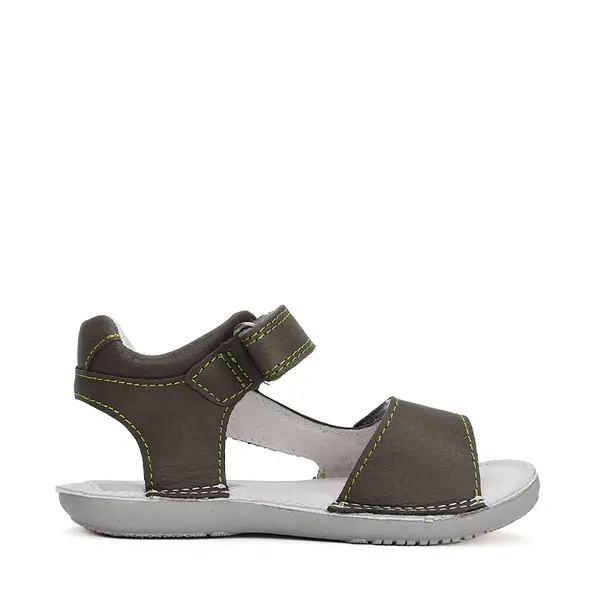 Sandale barefoot copii, piele naturala, khaki, D.D.Step_G080-41185AM-31_Pebebe