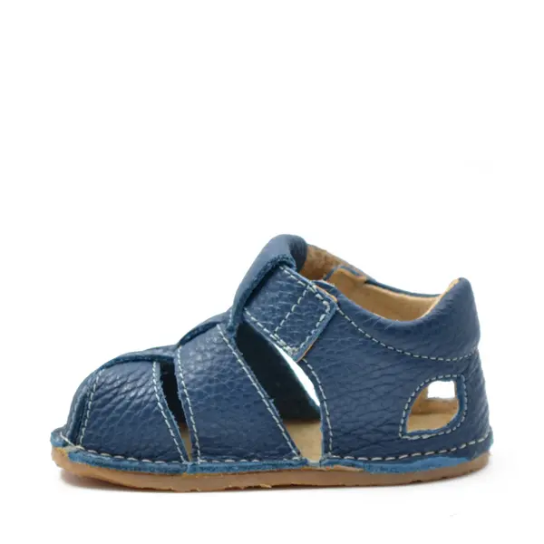 Sandale barefoot, piele naturala, talpa flexibila, albastru, Ryan_ARI-101-3-16_Pebebe