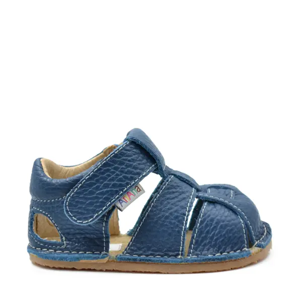 Sandale barefoot, piele naturala, talpa flexibila, albastru, Ryan_ARI-101-3-16_Pebebe