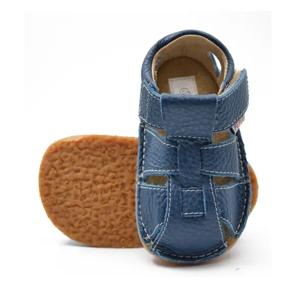 Sandale barefoot, piele naturala, talpa flexibila, albastru, Ryan_ARI-101-3-16_Pebebe