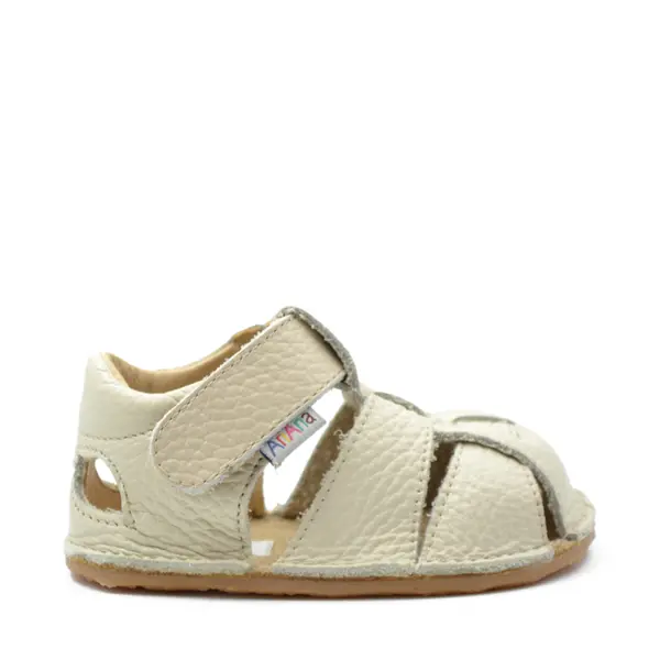 Sandale barefoot, piele naturala, talpa flexibila, crem, Ivony_ARI-101-2-24_Pebebe