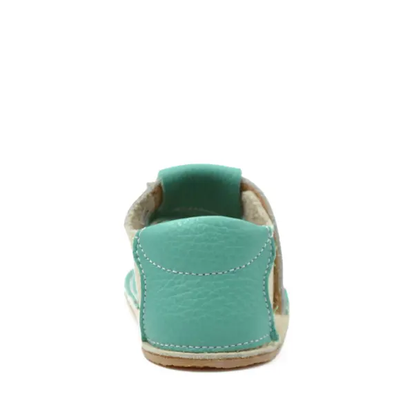 Sandale barefoot, primii pasi, piele naturala, talpa flexibila, verde, Eduardo_Ari-100-8-16_Pebebe