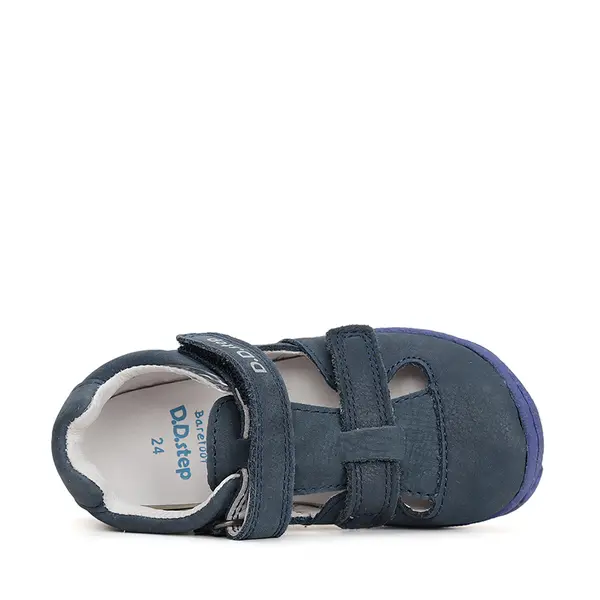 Sandale Copii, barefoot, piele naturala, bleumarin, D.D.Step_G077-41892-21_Pebebe