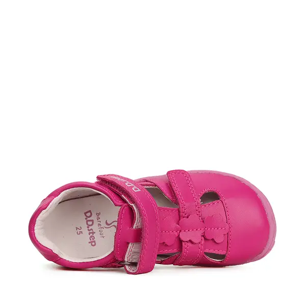 Sandale Copii, barefoot, piele naturala, fuchsia, D.D.Step_G077-41892B-20_Pebebe