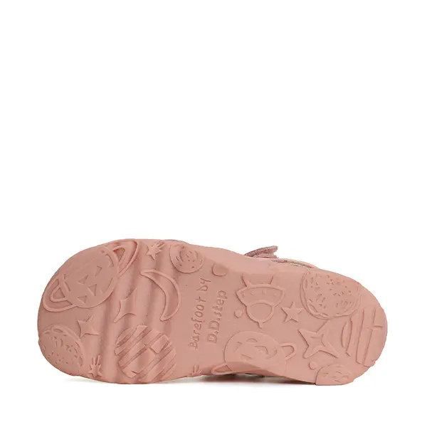 Sandale Copii, barefoot, piele naturala, roz, D.D.Step_G077-41892C-21_Pebebe