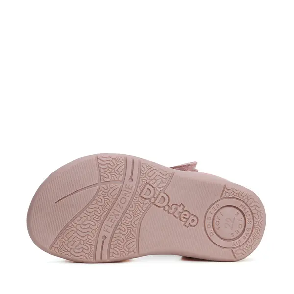 Sandale fete, piele naturala, roz cu barete roz sidef, D.D.Step_G075-41955AM-29_Pebebe