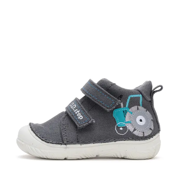 Pantofi baieti, material textil, gri, tractor, D.D.Step_C082-42149-20_Pebebe