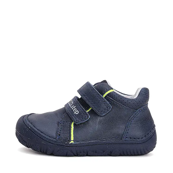 Pantofi copii, piele naturala, barefoot, talpa flexibila, bleumarin, D.D.Step_S073-42466-20_Pebebe