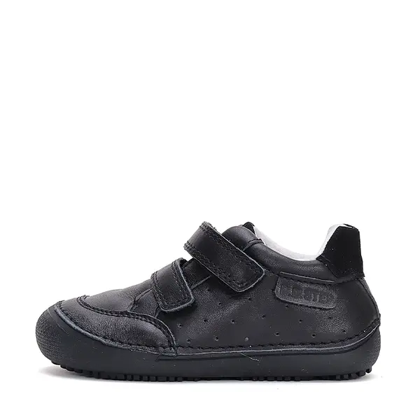 Pantofi copii, piele naturala, barefoot, talpa flexibila, negru, D.D.Step Colectia Back to School_S063-42369M-30_Pebebe