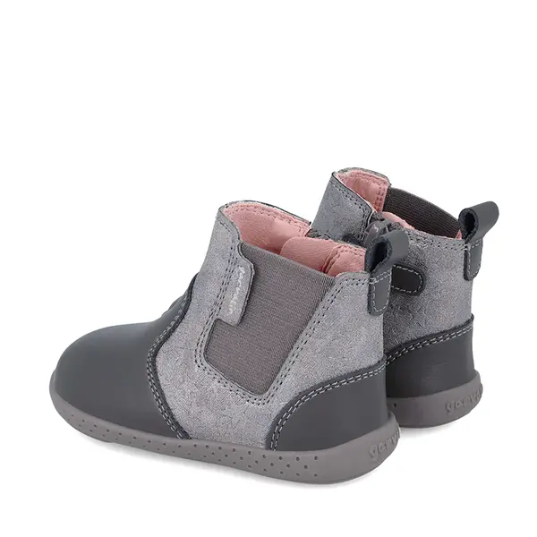 Cizme copii, piele naturala, Soft & Fun, stelute, gri, Garvalin_241304-A083-19_Pebebe