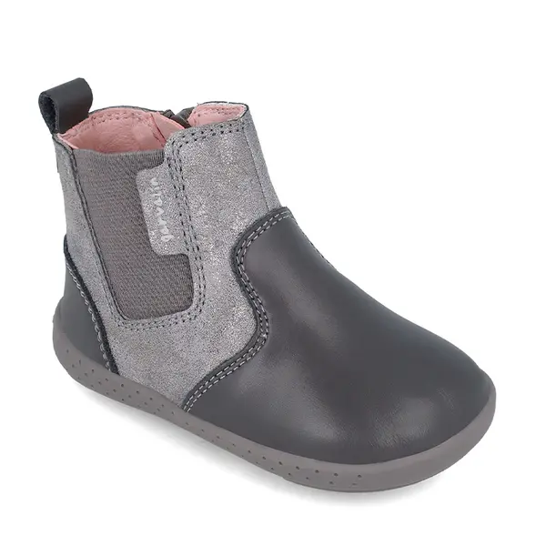 Cizme copii, piele naturala, Soft & Fun, stelute, gri, Garvalin_241304-A083-19_Pebebe